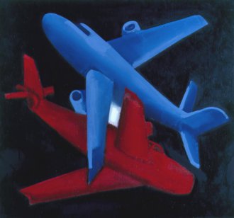 Jetset, 2001, Ölfarbe auf Leinwand, 130 x 140 cm