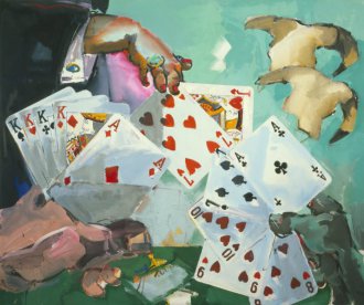 Poker, 1985, Ölfarbe auf Leinwand, 190 x 225 cm